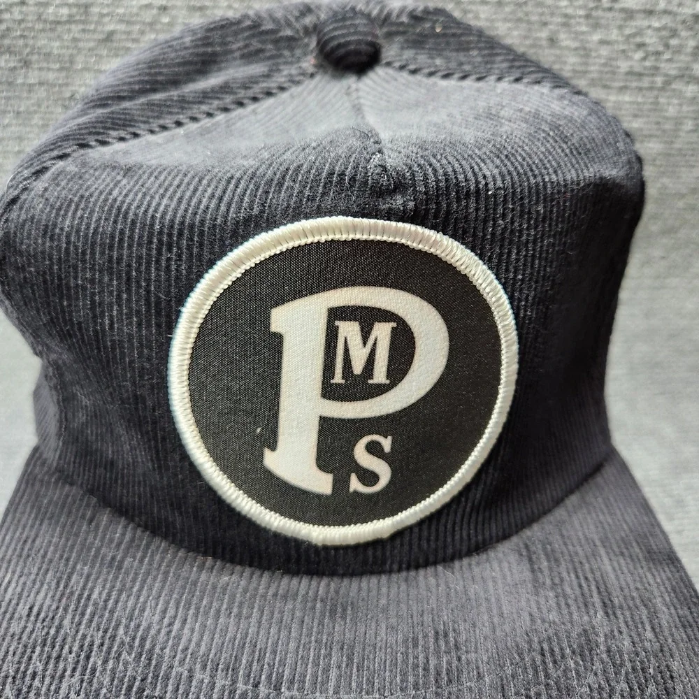 Yupoong PMS Patch Corduroy Snapback Hat Mens Black‎ vintage railroad